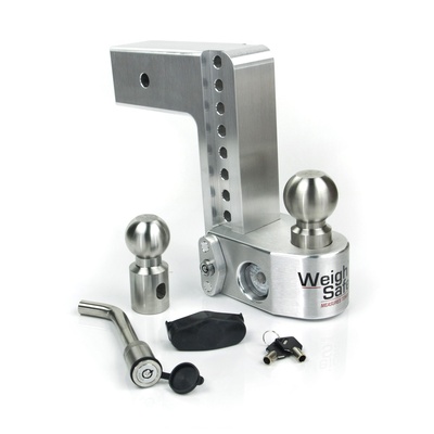 Weigh Safe Adjustable 8 Drop Ball Mount With 3 Shank And Hitch Pin - WS8-3-KA