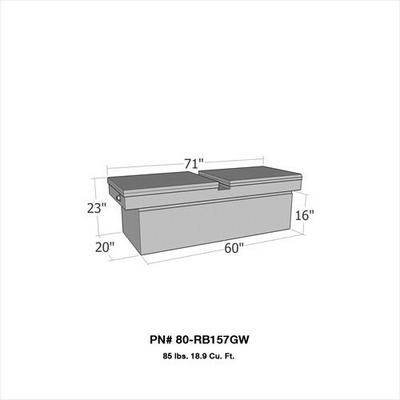 Westin Brute Pro Series Gull Wing Crossover Tool Box - 80-RB157GW