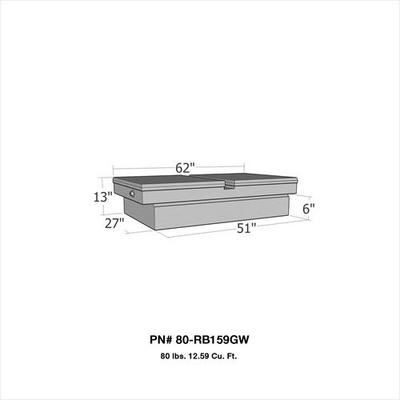 Westin Brute Pro Series Gull Wing Crossover Tool Box - 80-RB159GW