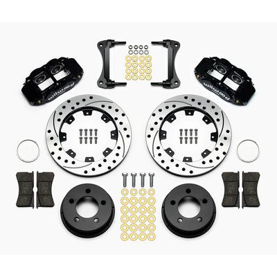 Wilwood Forged Narrow Superlite 4R Big Brake Front Brake Kit With Drilled And Slotted Rotors - 140-12576-D