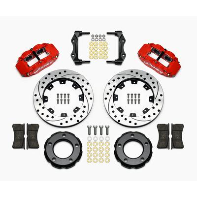 Wilwood Forged Narrow Superlite 4R Big Brake Front Brake Kit With Drilled And Slotted Rotors - 140-12613-DR