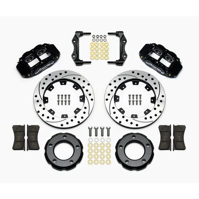 Wilwood Forged Narrow Superlite 4R Big Brake Front Brake Kit With Drilled And Slotted Rotors - 140-12613-D