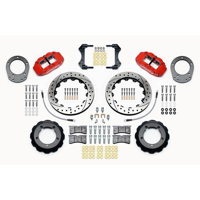 Wilwood Forged Narrow Superlite 4R Big Brake Front Brake Kit With Drilled And Slotted Rotors - 140-13305-DR