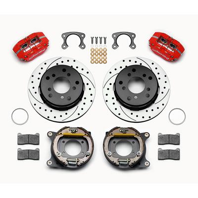 Wilwood Dynapro Lug Mount Rear Parking Brake Kit With Drilled And Slotted Rotors - 140-13320-DR