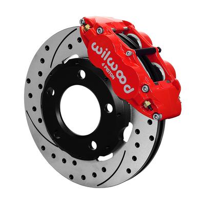 Wilwood Forged Narrow Superlite 4R Big Brake Front Brake Kit With Drilled And Slotted Rotors - 140-12613-DR