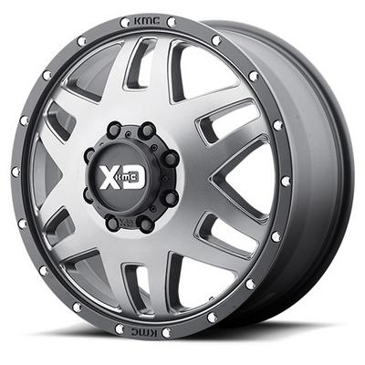 XD130 Machete Dually, 17x6.5 Wheel With 8 On 200 Bolt Pattern - Matte Gray With Black Ring - XD130765824140N
