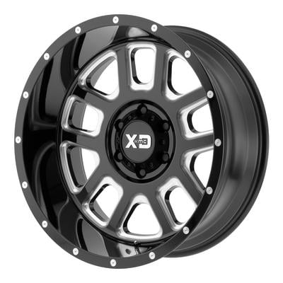 XD Wheels XD828, 20X9 With 6X5.5 Bolt Pattern - Gloss Black Milled - XD82829068318