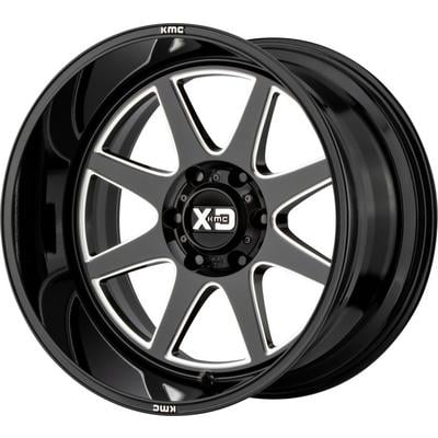 XD844 Pike, 20x9 with 5x127 Bolt Pattern - Gloss Black Milled - XD Wheels XD84429050300