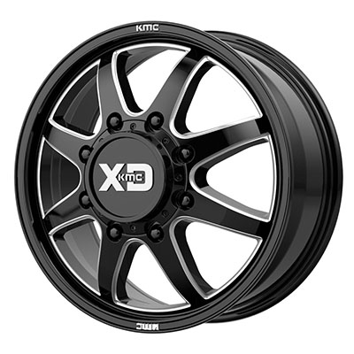 XD XD845 Wheel, 20x8.25 With 8 On 6.5 Bolt Pattern (Front) - Black Milled - XD845208813105
