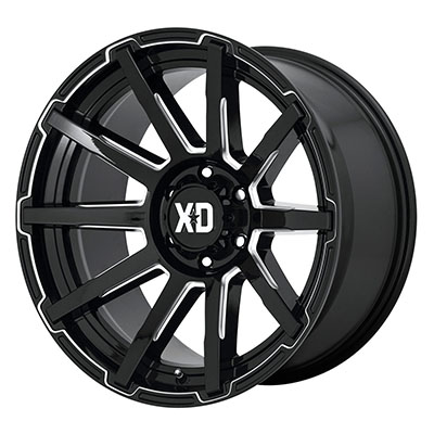 XD Wheels XD847 Outbreak, 18x9 With 8 On 170 Bolt Pattern - Black / Milled - XD84789087312