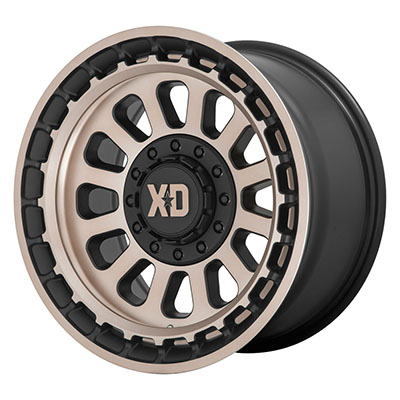 XD Wheels XD856 Omega, 20x10 With 8 On 6.5 Bolt Pattern - Satin Black / Bronze - XD85621080618N