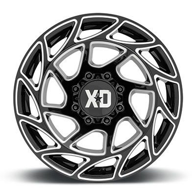 XD Wheels XD860 Onslaught, 20x10 With 6 On 5.5 Bolt Pattern - Black / Milled - XD86021068318N