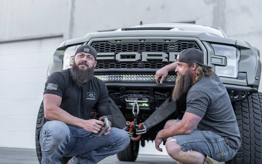 Watch The Diesel Brothers Winch A Ford Raptor Up A Wall