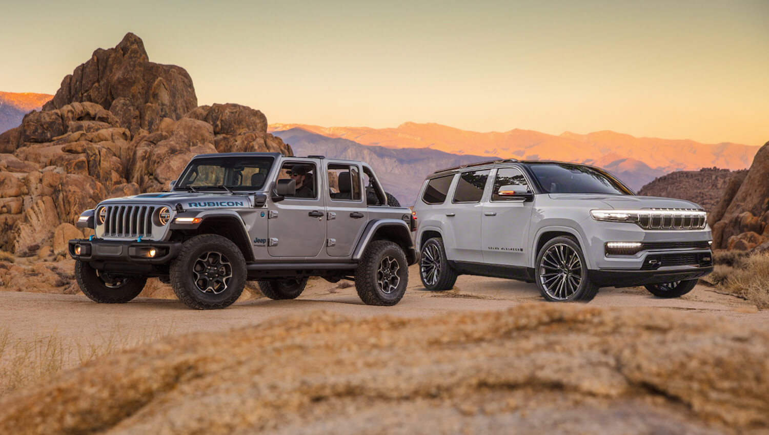 01 2021 Jeep Grand Wagoneer Concept and 2021 Jeep Wrangler 4xe