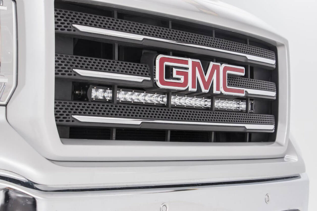 09 Rough Country GMC GM Chevy Curved LED Light Bar Grille Kit