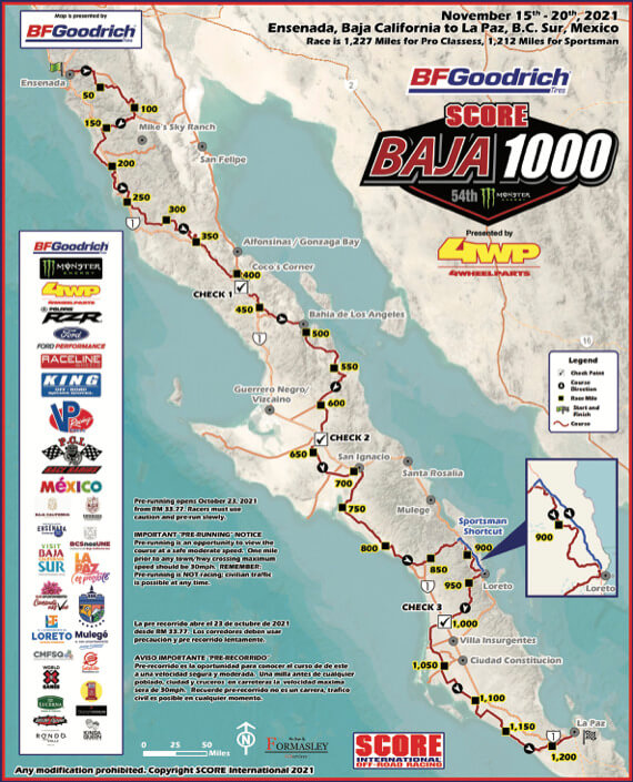 2021 baja 1000 race course map