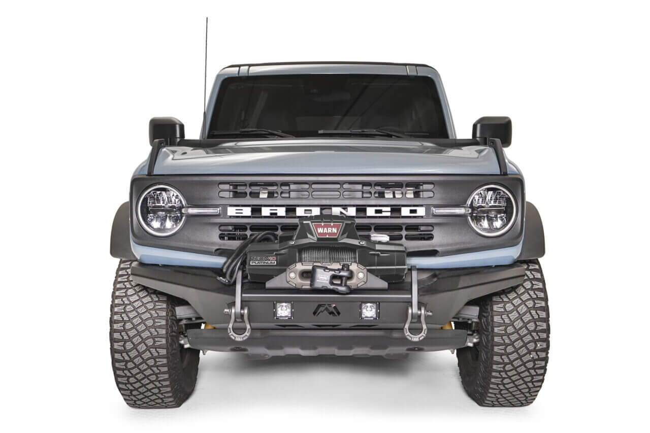 03 Fab Fours Ford Bronco Stubby Front Winch Bumper
